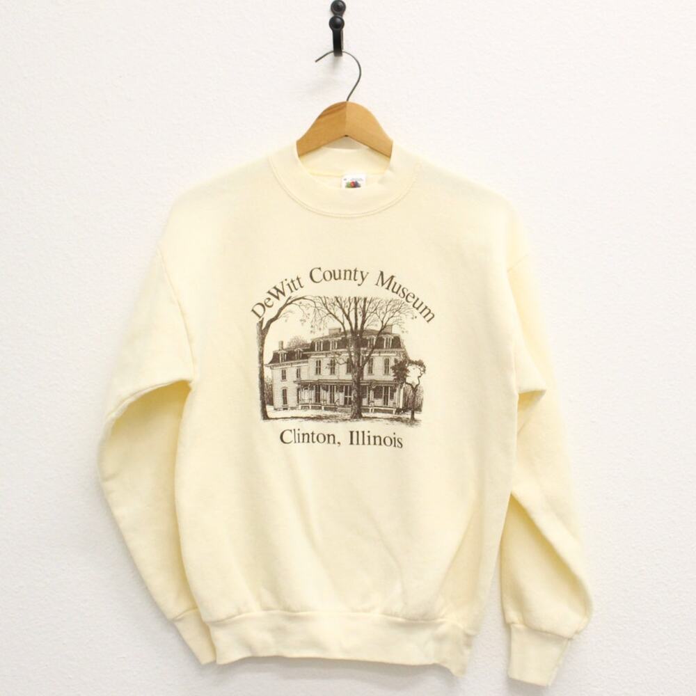 Vintage DeWitt County Museum Clinton Illinois Sweatshirt Medium